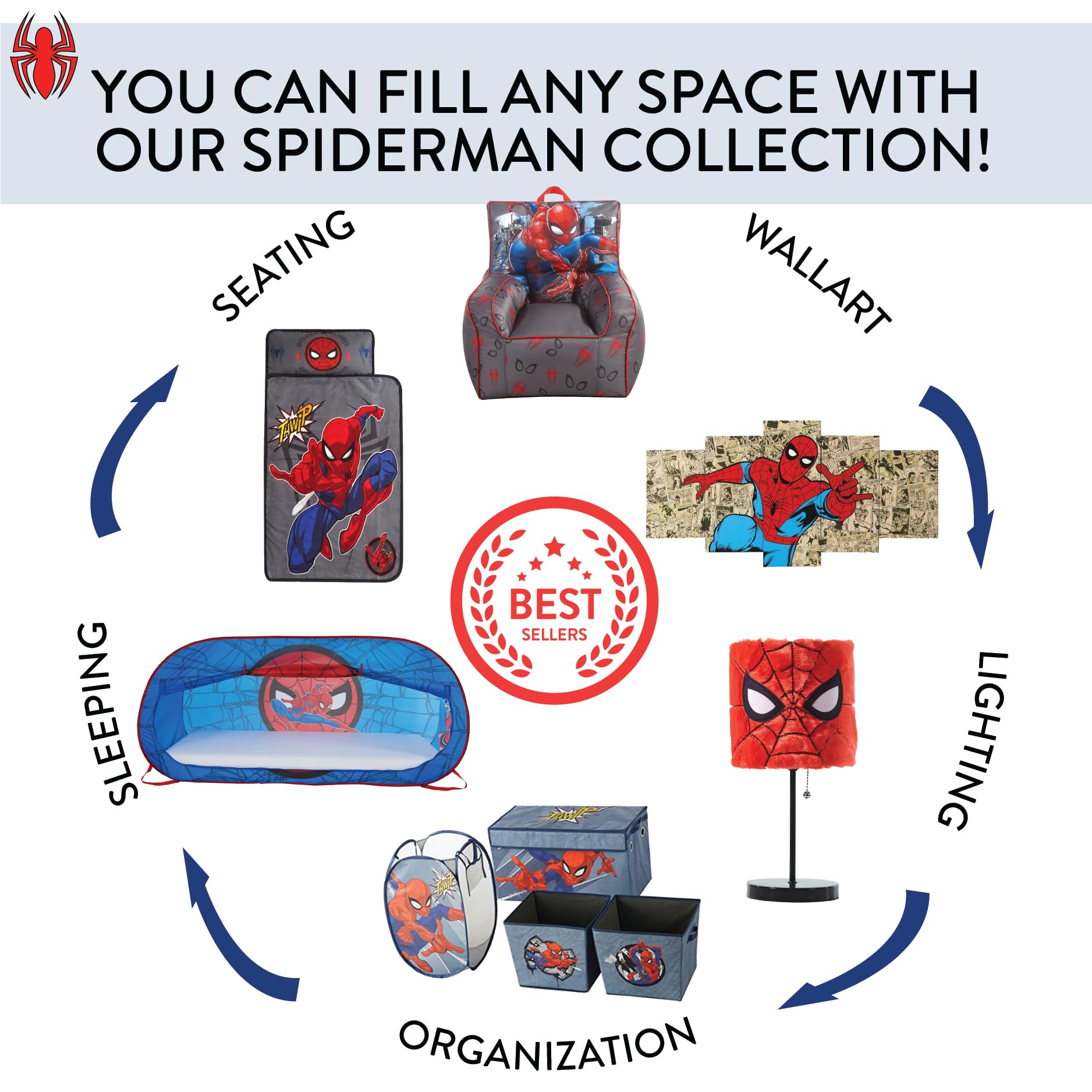 Spiderman Kids Beach Chair in outdoor setting
