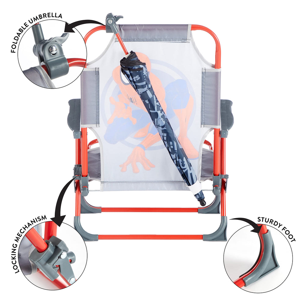 Spiderman Kids Beach Chair with child sitting