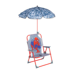 Spiderman Kids Beach Chair with Umbrella front view