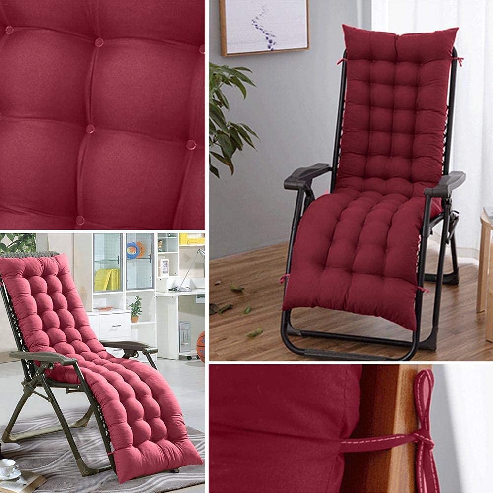 SPIOKLFD Sun Lounger Chair Cushion in outdoor setting