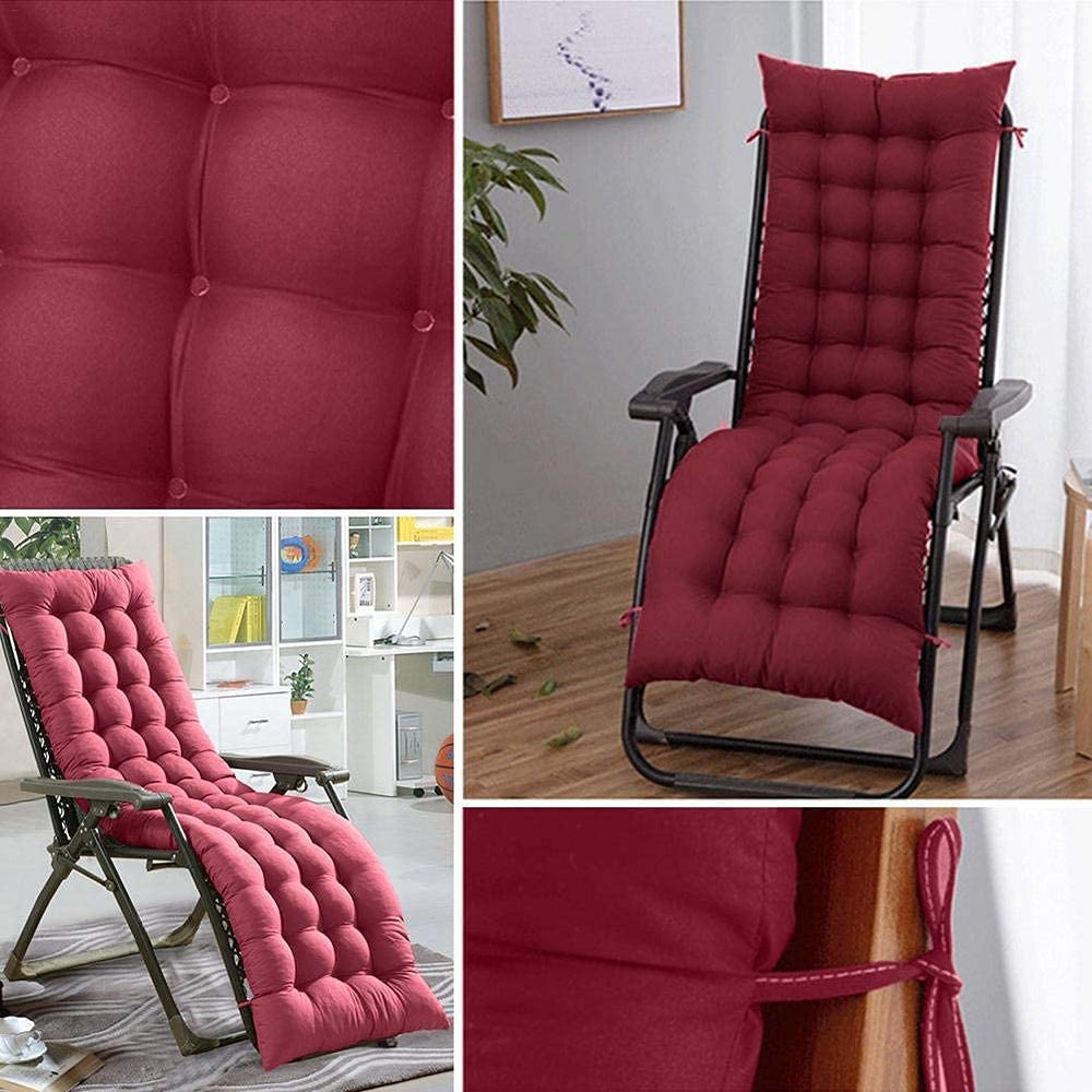 SPIOKLFD Sun Lounger Chair Cushion in outdoor setting