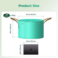 SPONDWILD 30 Gallon Grow Bag with plant inside