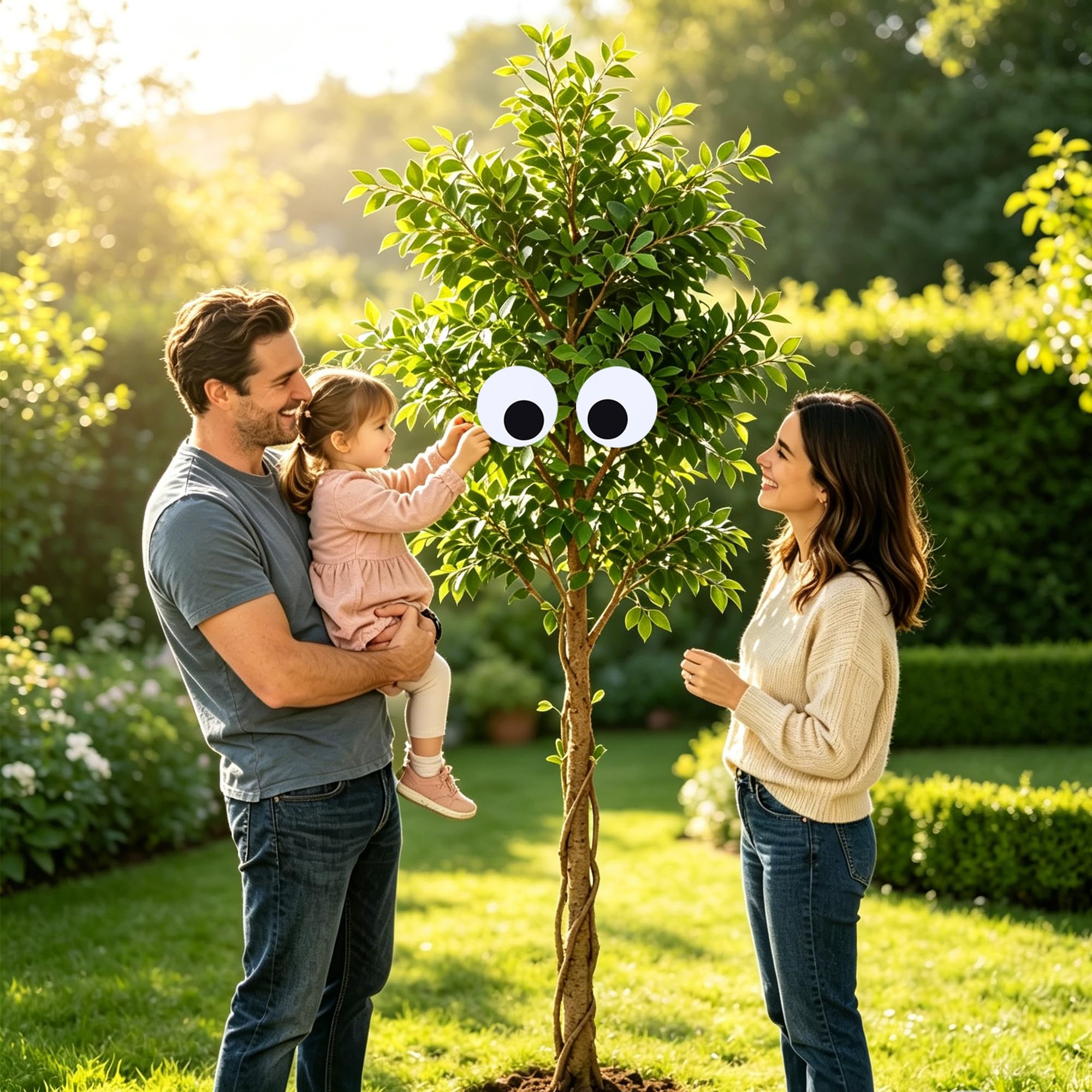 Spooky garden setup with UYEDUJZ Halloween eyeballs