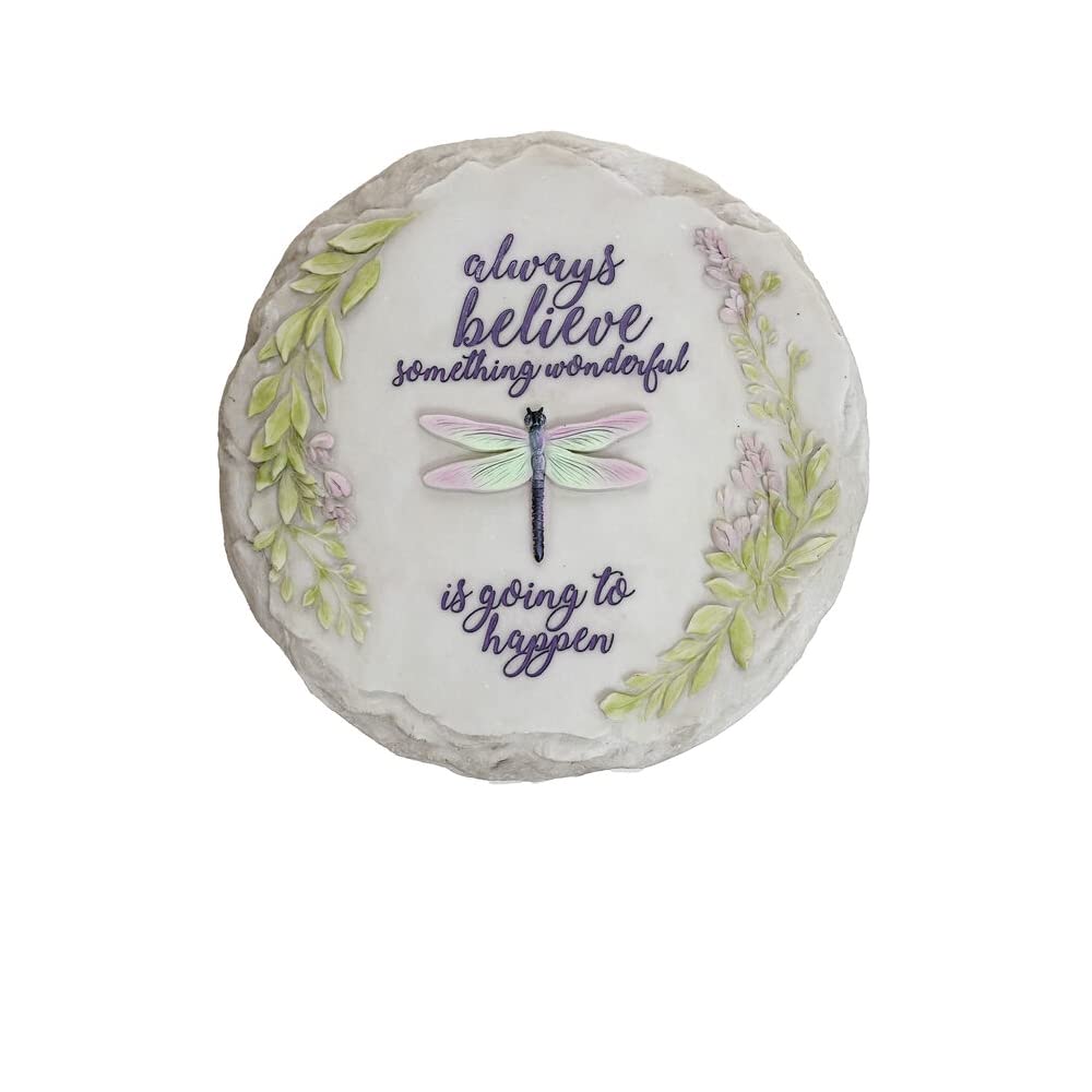 Spoontiques Always Believe stepping stone front view with vibrant colours