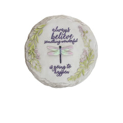 Spoontiques Always Believe stepping stone front view with vibrant colours