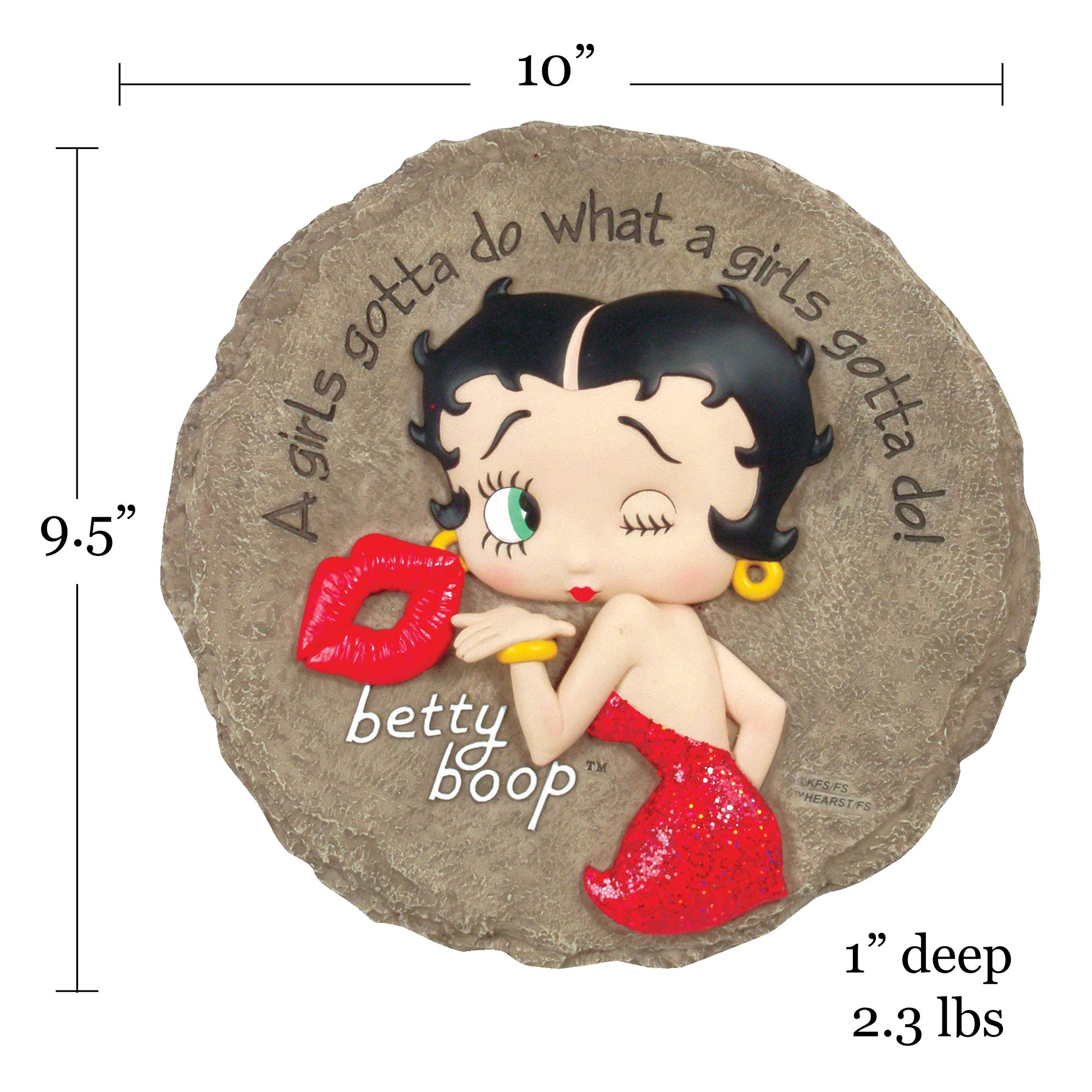Spoontiques Betty Boop Stepping Stone hung on a wall