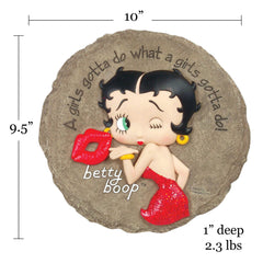 Spoontiques Betty Boop Stepping Stone hung on a wall