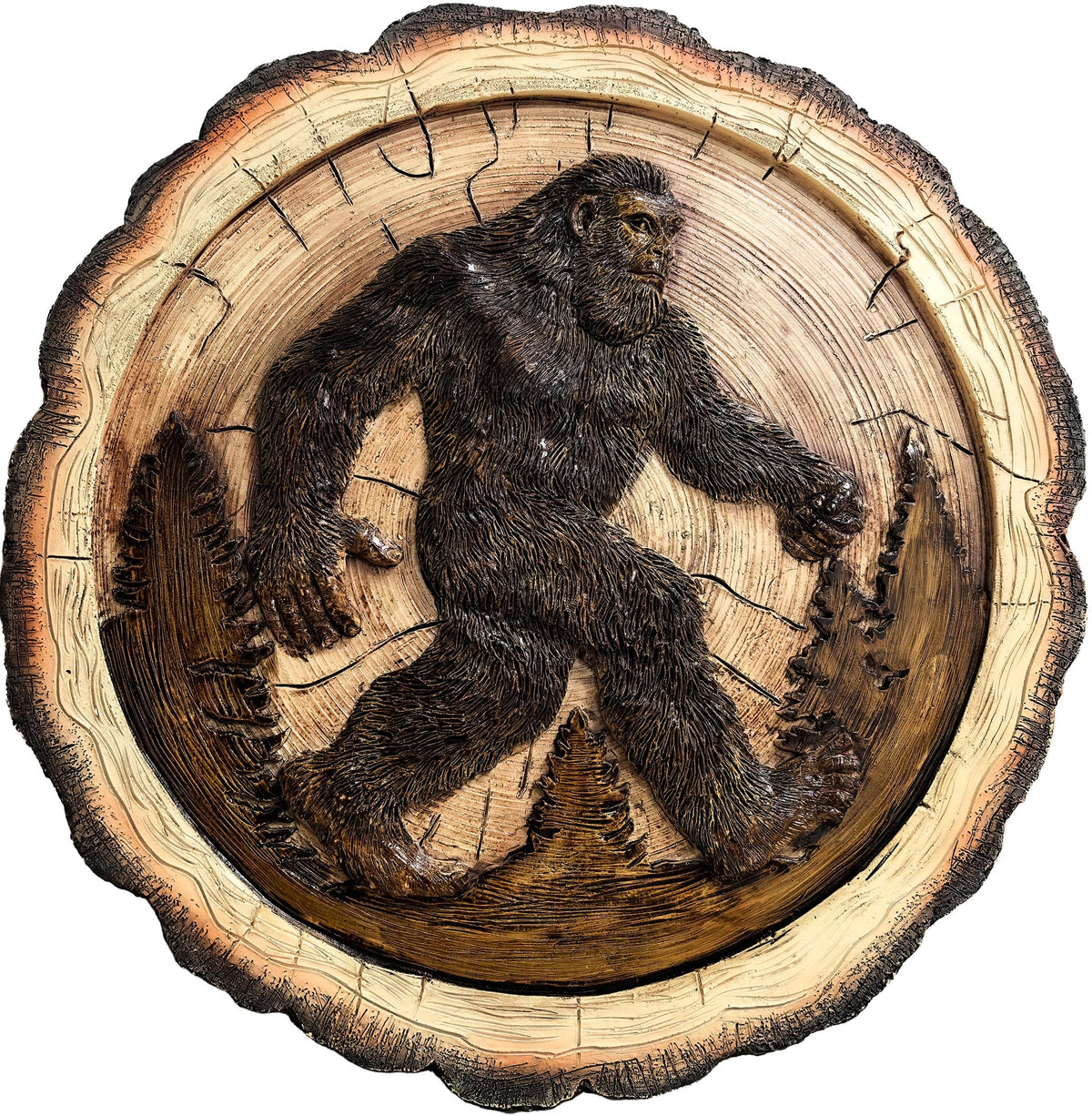 Spoontiques Big Foot Stepping Stone front view with hand-painted design