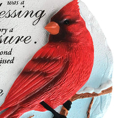 Spoontiques Cardinal Stepping Stone back view with hanging hardware