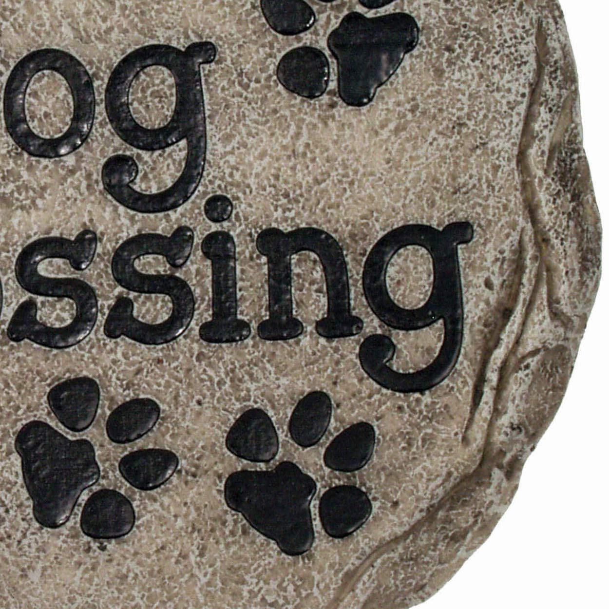 Spoontiques Dog Crossing Stepping Stone displayed as a wall plaque