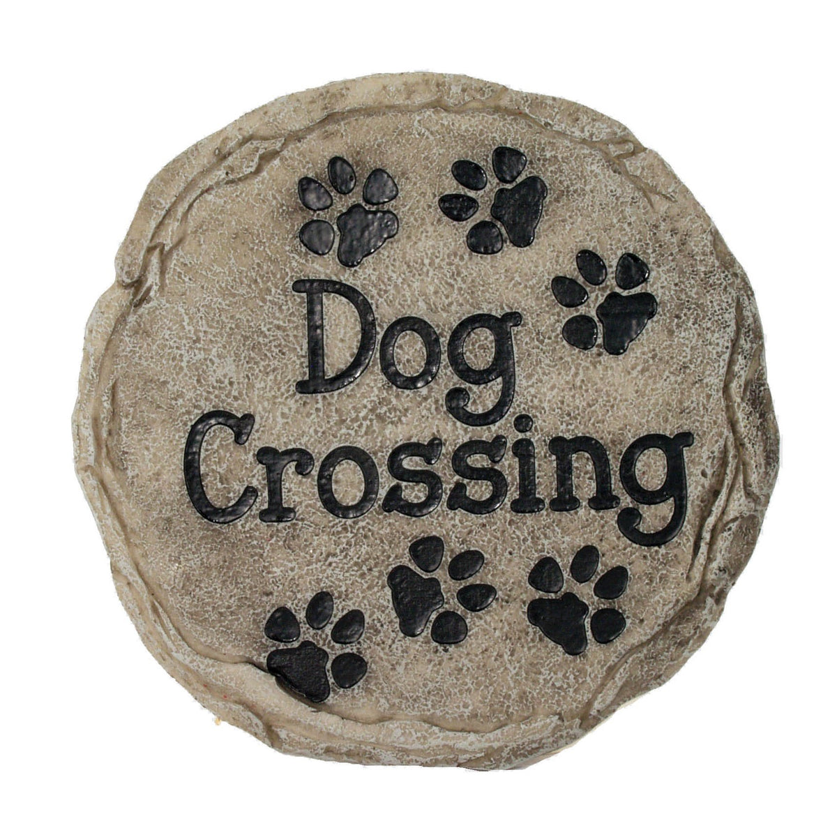 Spoontiques Dog Crossing Stepping Stone front view