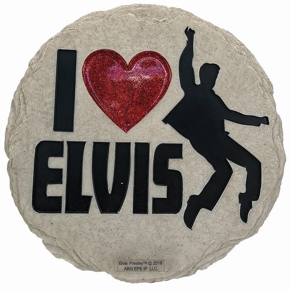 Spoontiques Elvis Stepping Stone front view with vibrant colours