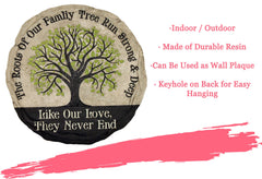 Spoontiques Family Tree Stepping Stone as wall plaque indoors