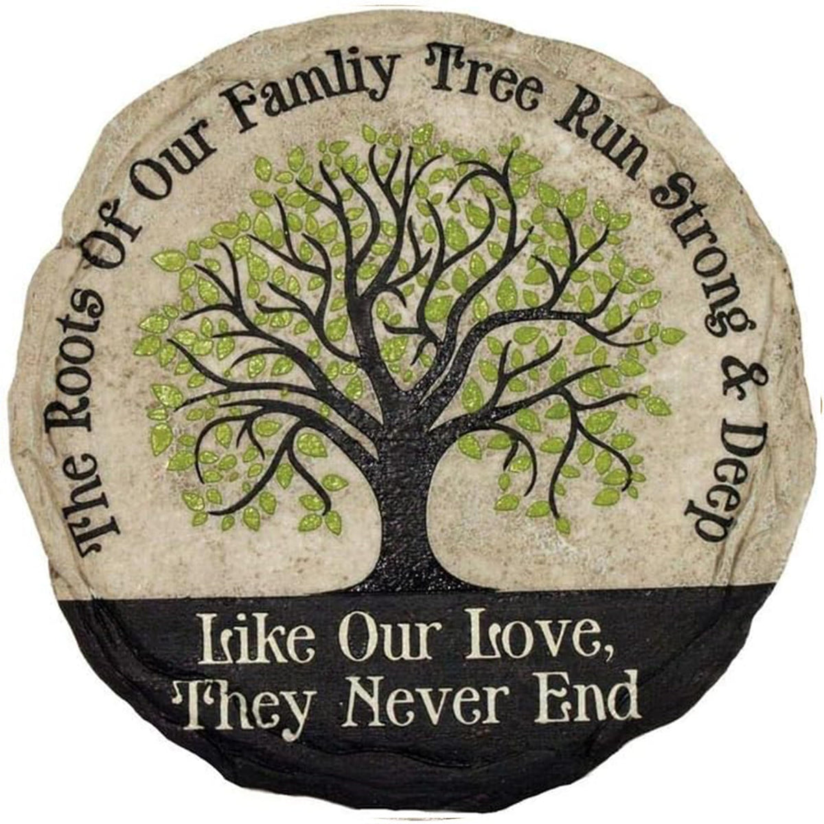 Spoontiques Family Tree Stepping Stone front view with tree design