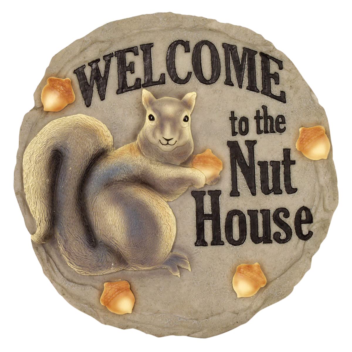 Spoontiques Nut House Stepping Stone front view showing vibrant colours