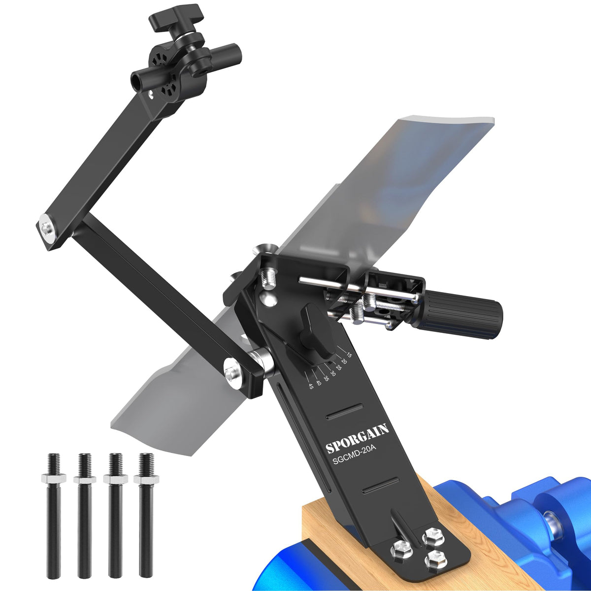 SporGain Lawn Mower Blade Sharpener dark model front view