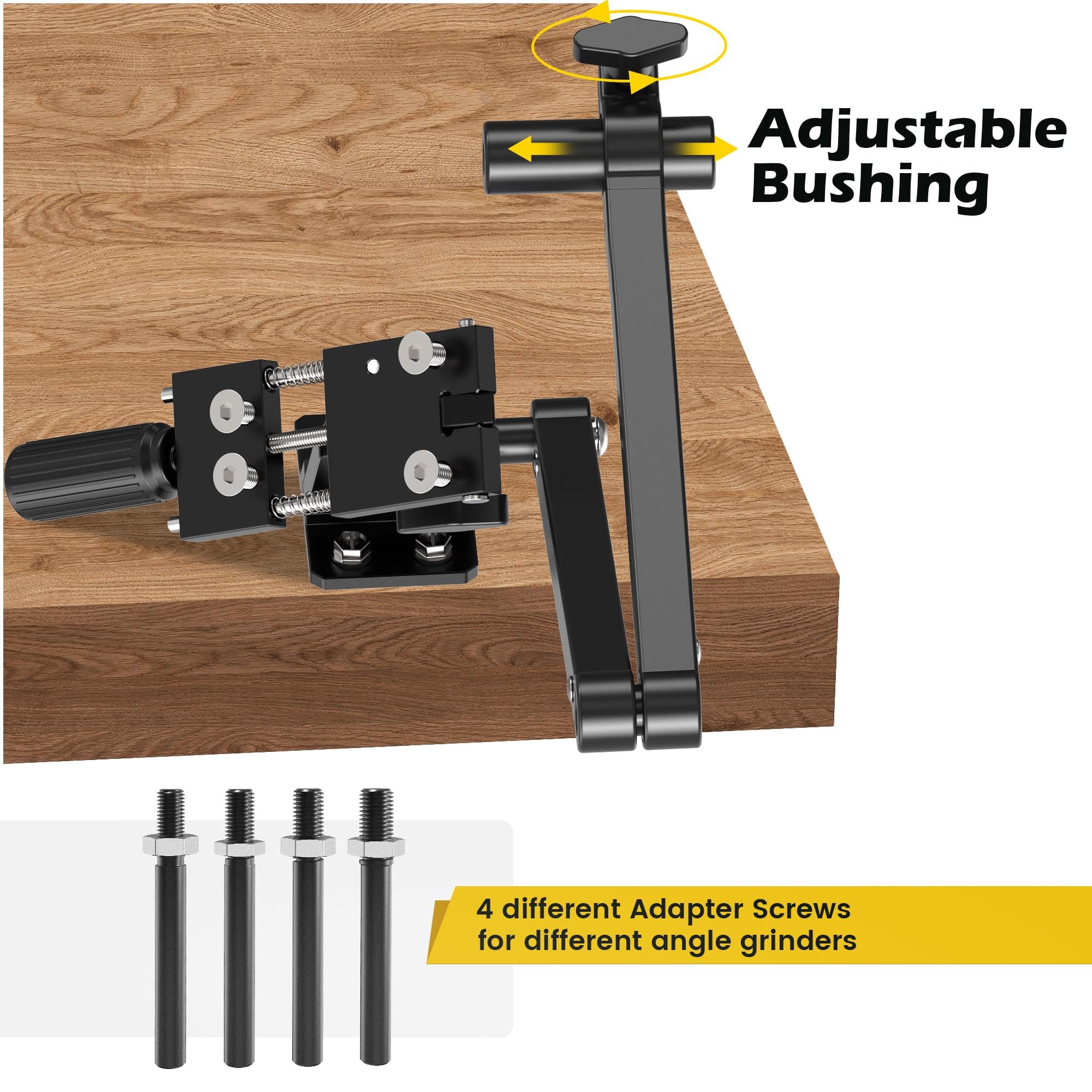SporGain lawn mower blade sharpener kit components displayed