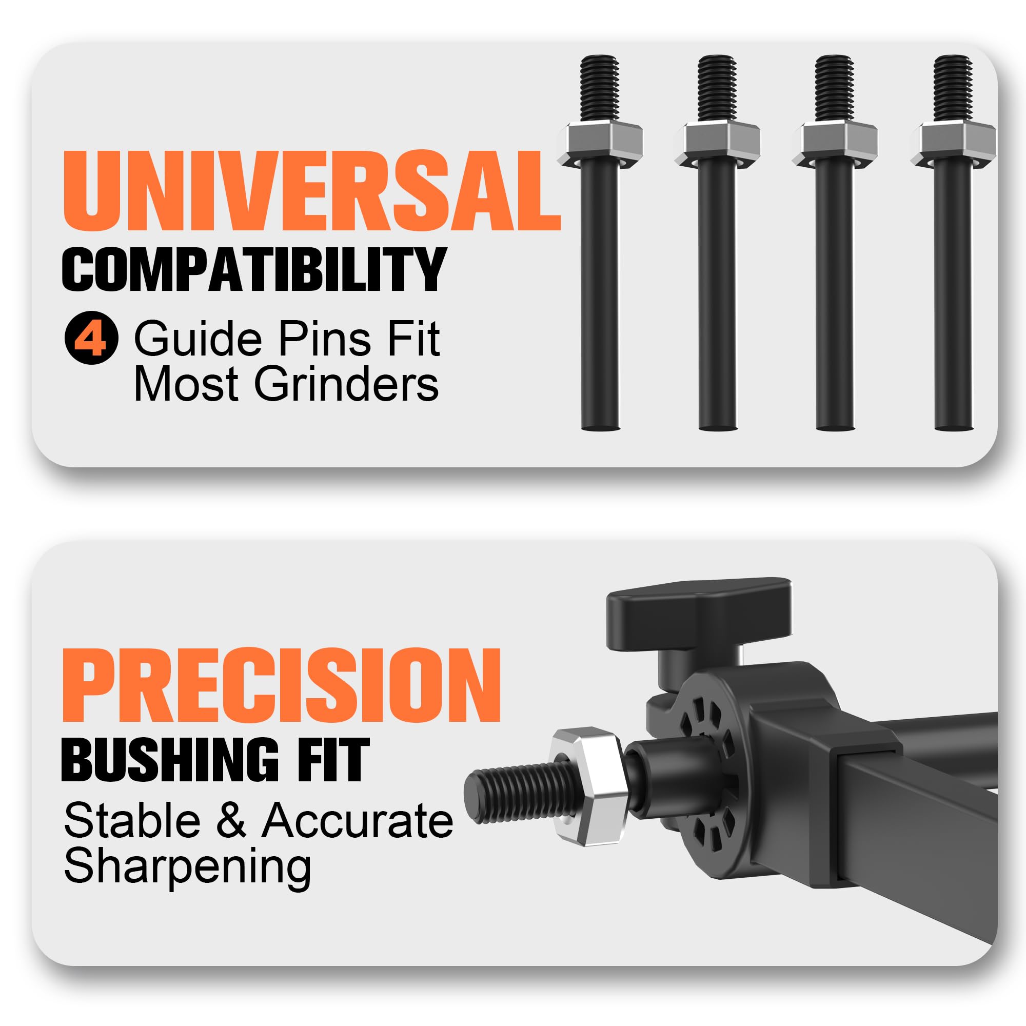 SporGain sharpener fitting various mower blade widths