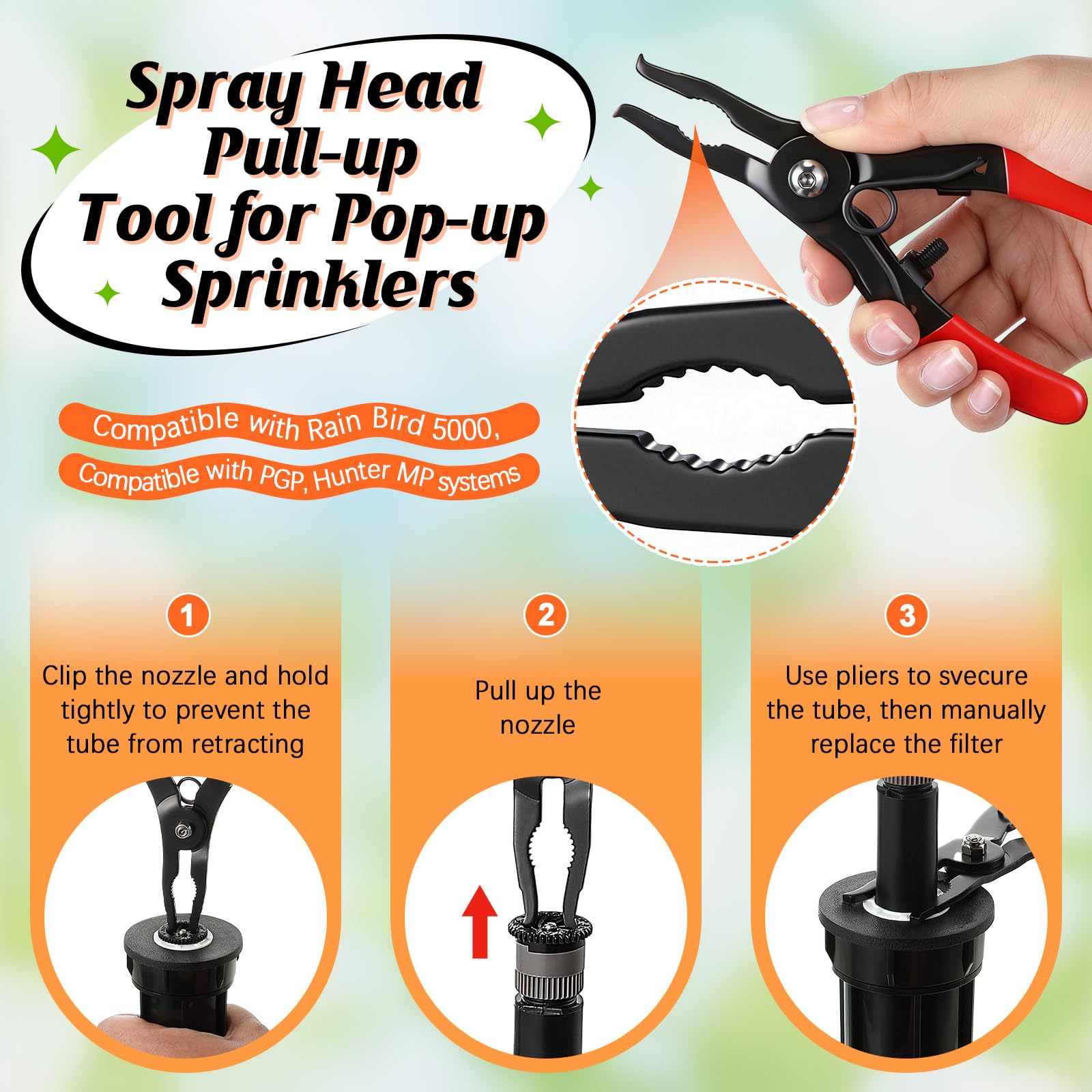 Spray Head Pull Up Tool from Gulfmew's sprinkler tool kit