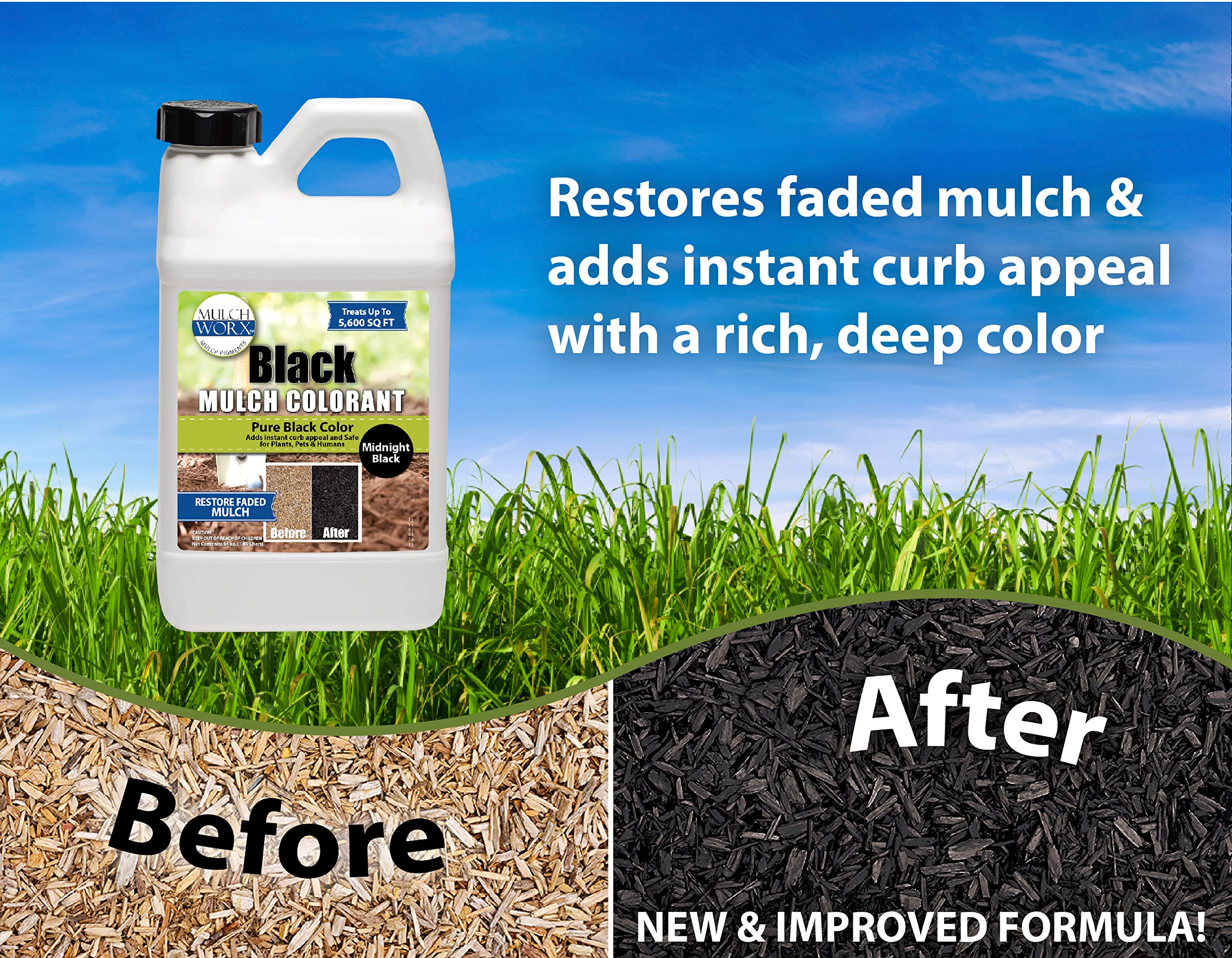 Spray nozzle of Mulch Worx Black Mulch Color Concentrate bottle