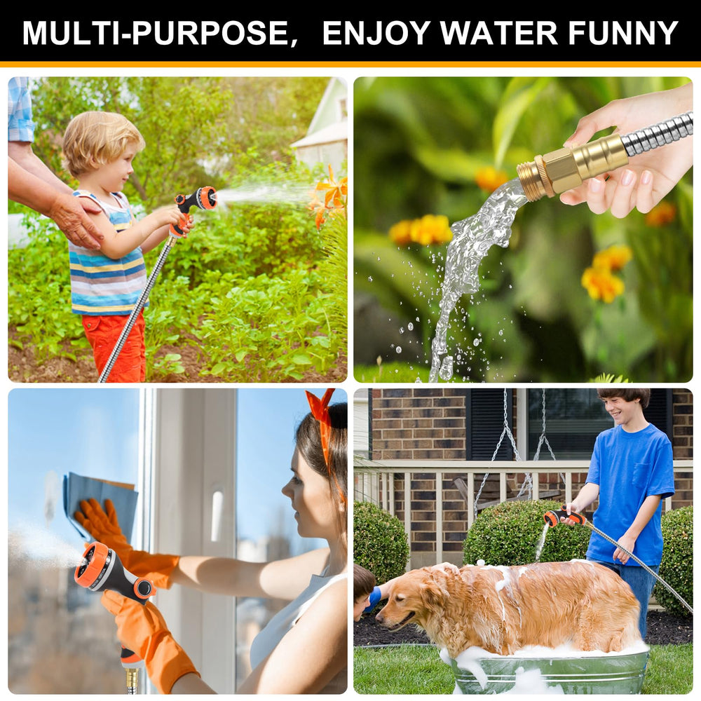 SPRIKIR garden hose connected to a water source