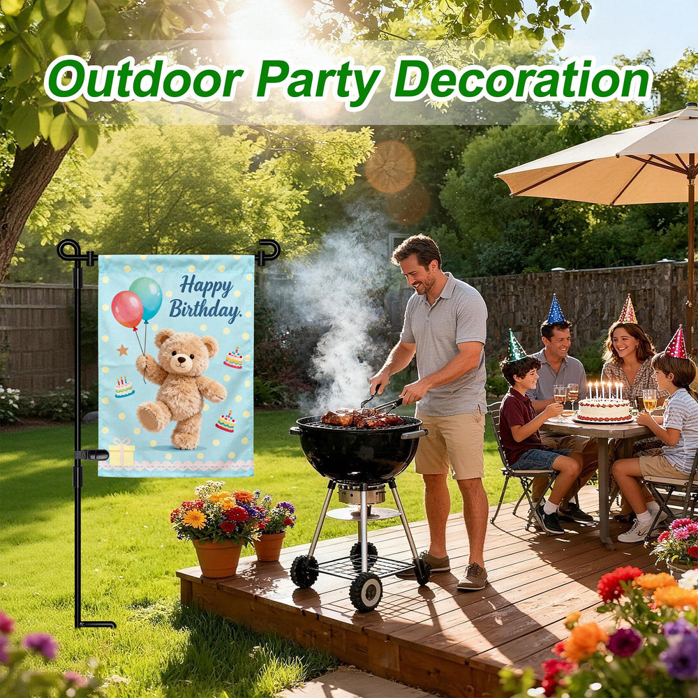 Spring stoppers included with HOOSUN Garden Flag Stand