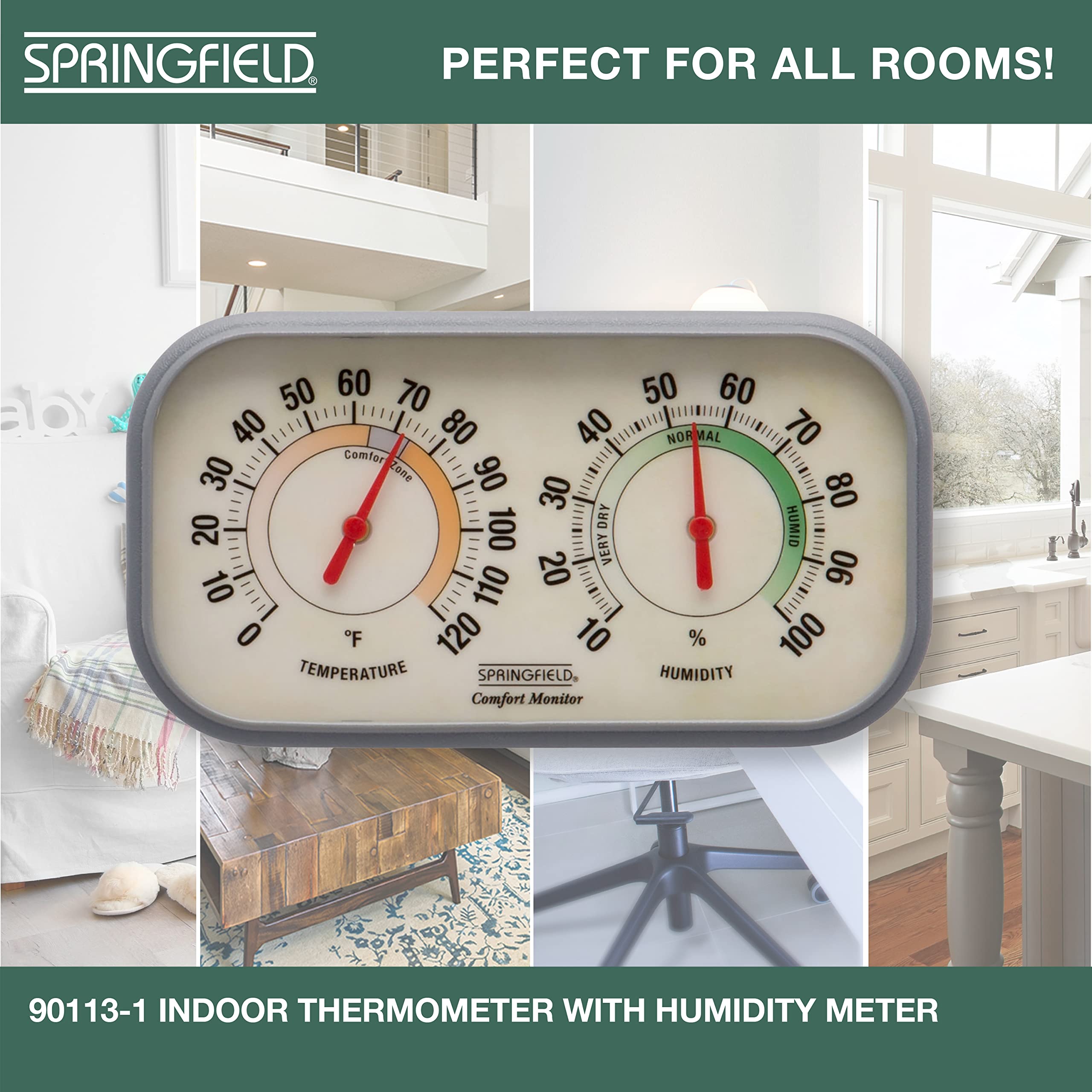 Springfield Humidity Meter mounted on a wall