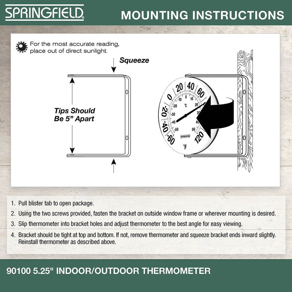 Springfield thermometer mounted on a wall