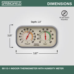 Springfield thermometer with flip-out stand on a desk