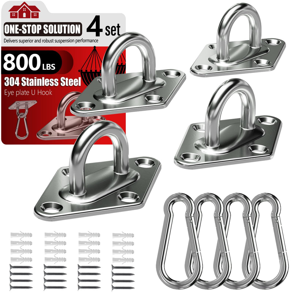 sprookber Stainless Steel Pad Eye Hook front view