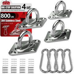 sprookber Stainless Steel Pad Eye Hook front view