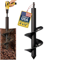 Sproot Garden Auger Drill Bit 4" x 12" front view