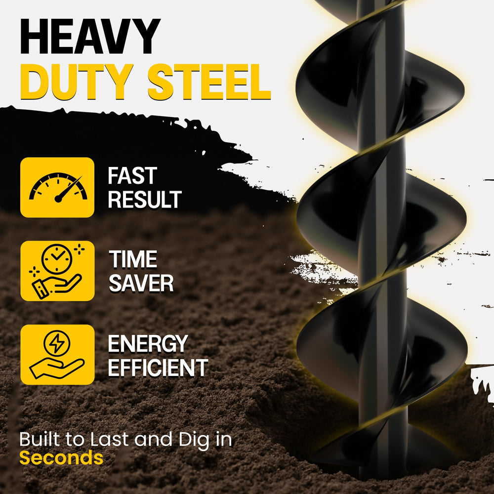 Sproot garden auger drill bit in use on soil