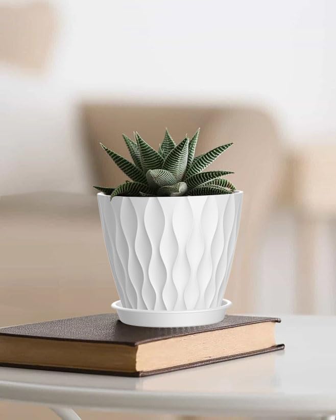 SQKH 4 Inch Plant Pot with herbs, showing practical use