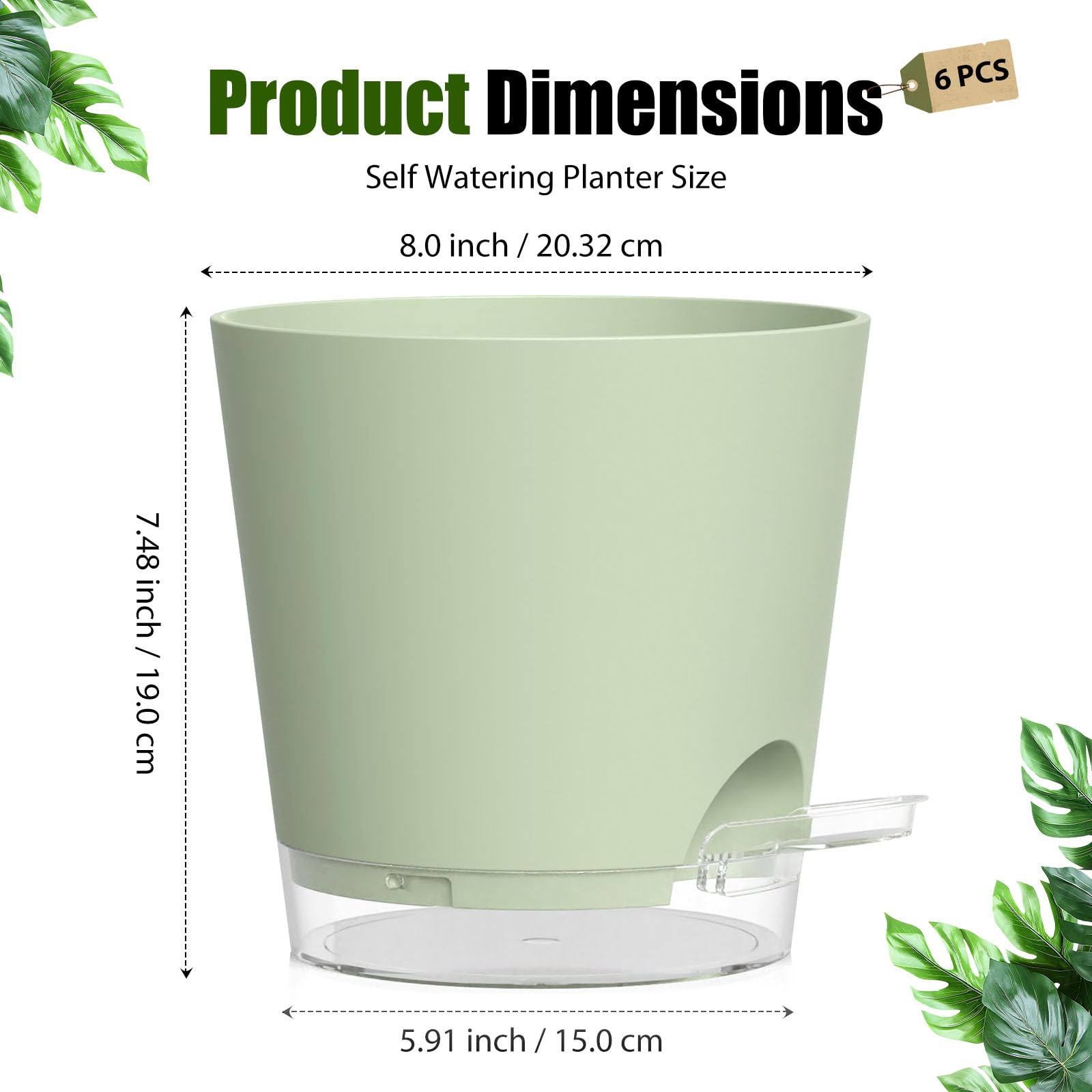 SQKH green plant pots displayed on a balcony