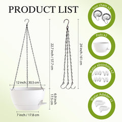 SQKH hanging basket with chain and saucer