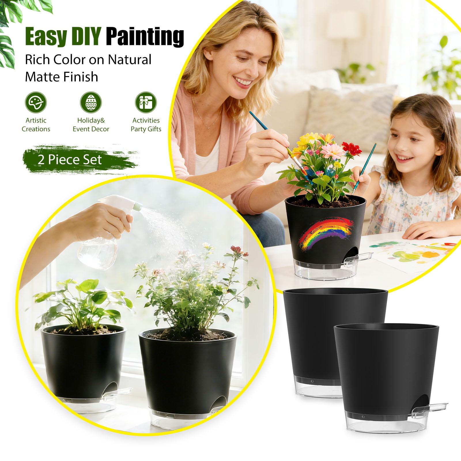 SQKH plant pots demonstrating their size