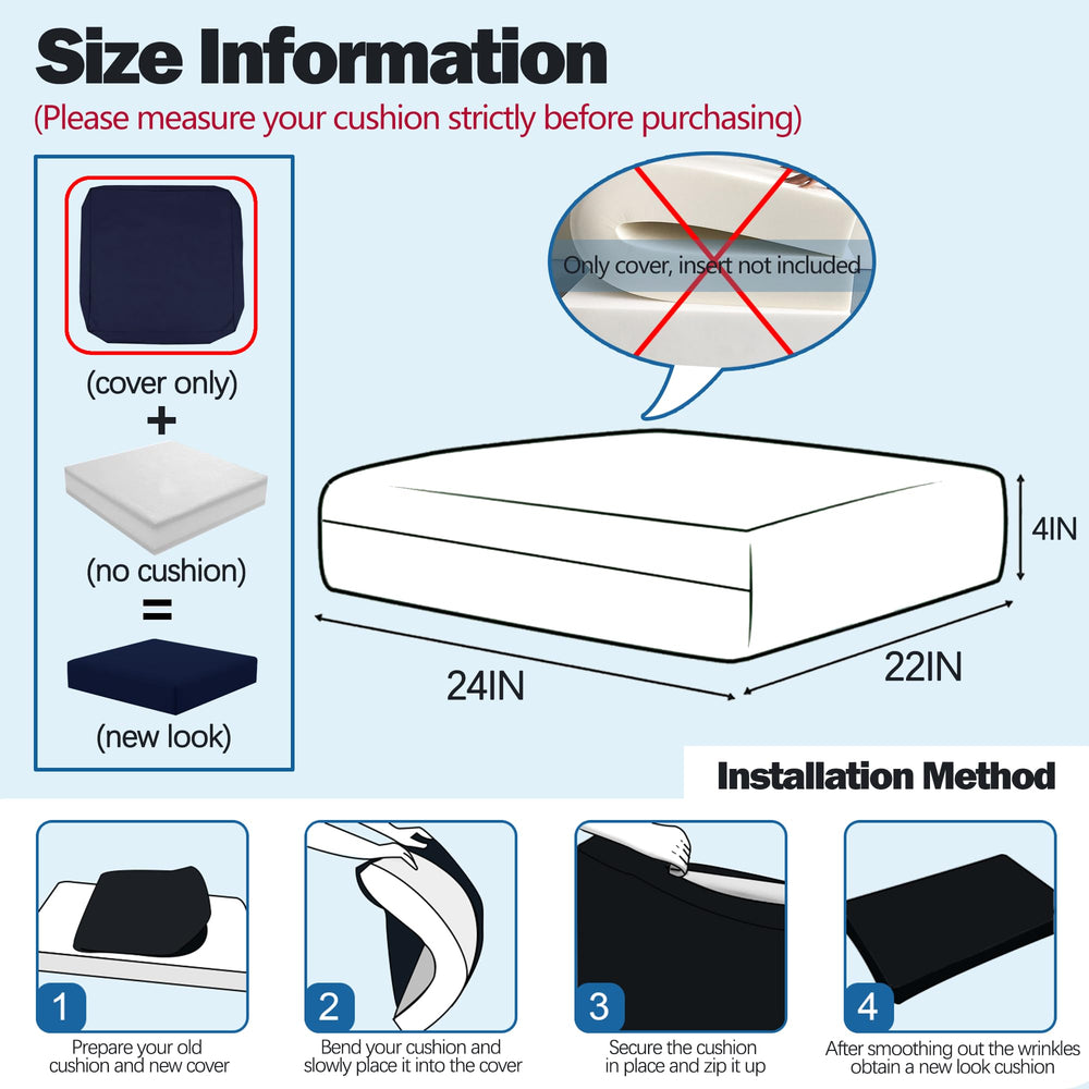 Sqodok Outdoor Cushion Cover Dark Blue side view