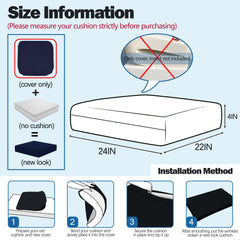 Sqodok Outdoor Cushion Cover Dark Blue side view