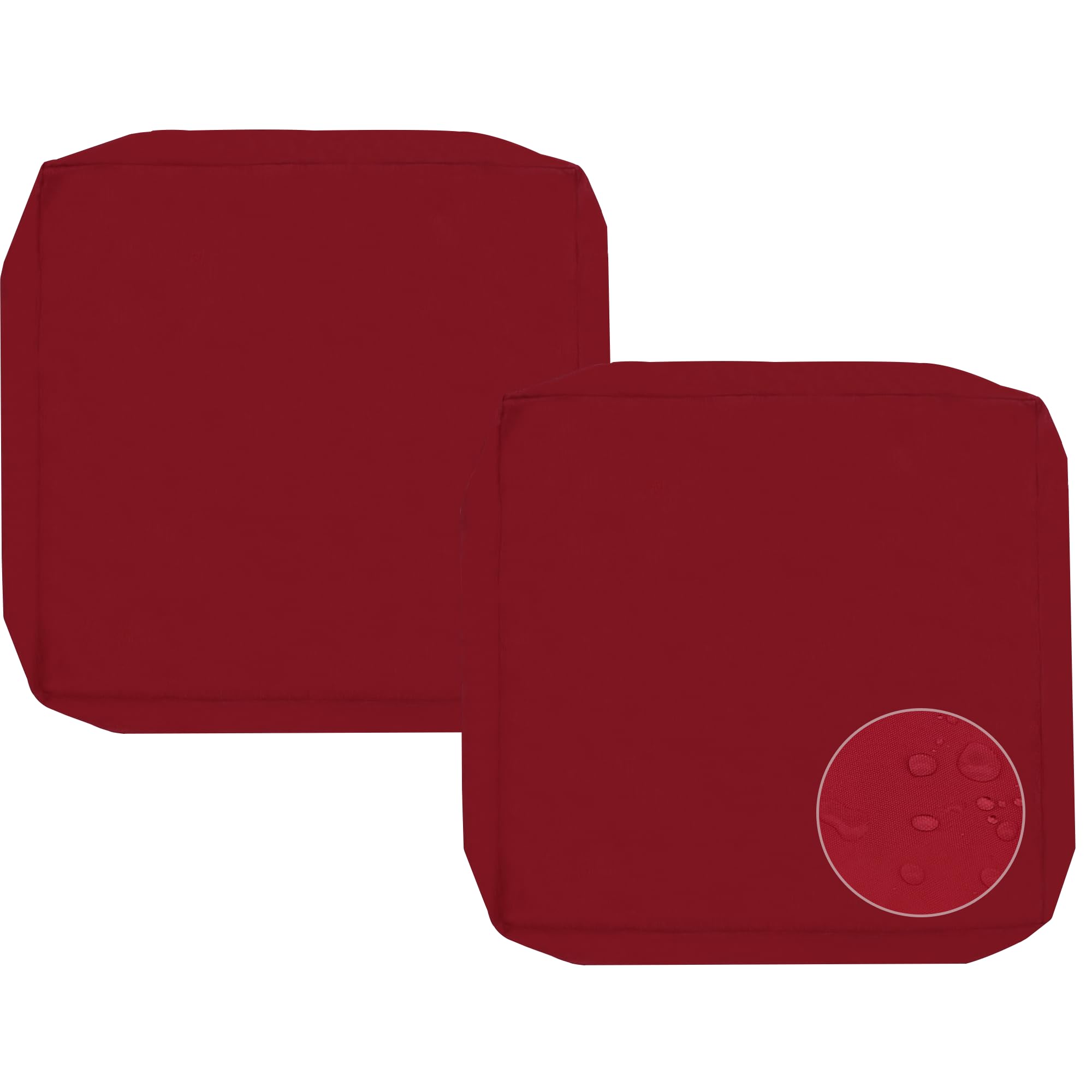 Sqodok Outdoor Cushion Cover front view, Burgundy