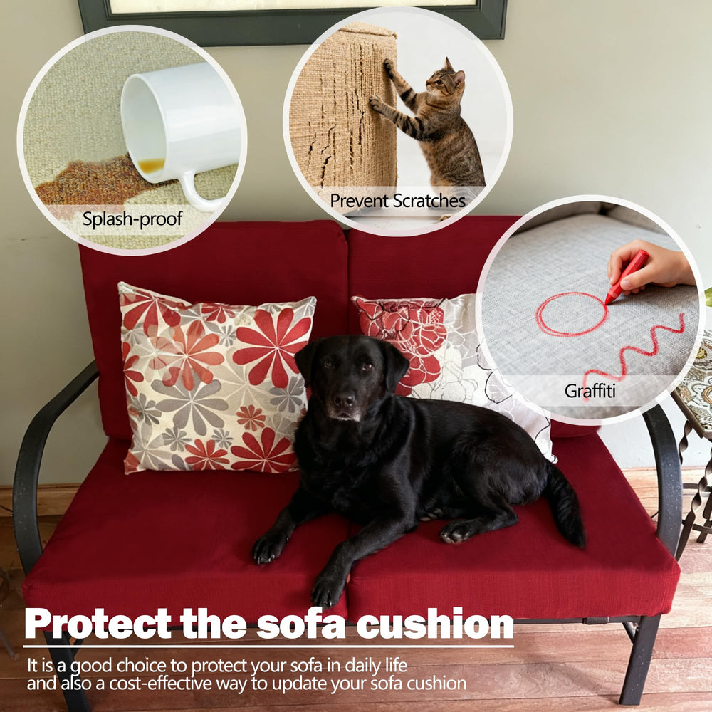 Sqodok Outdoor Cushion Cover side view, showing dimensions