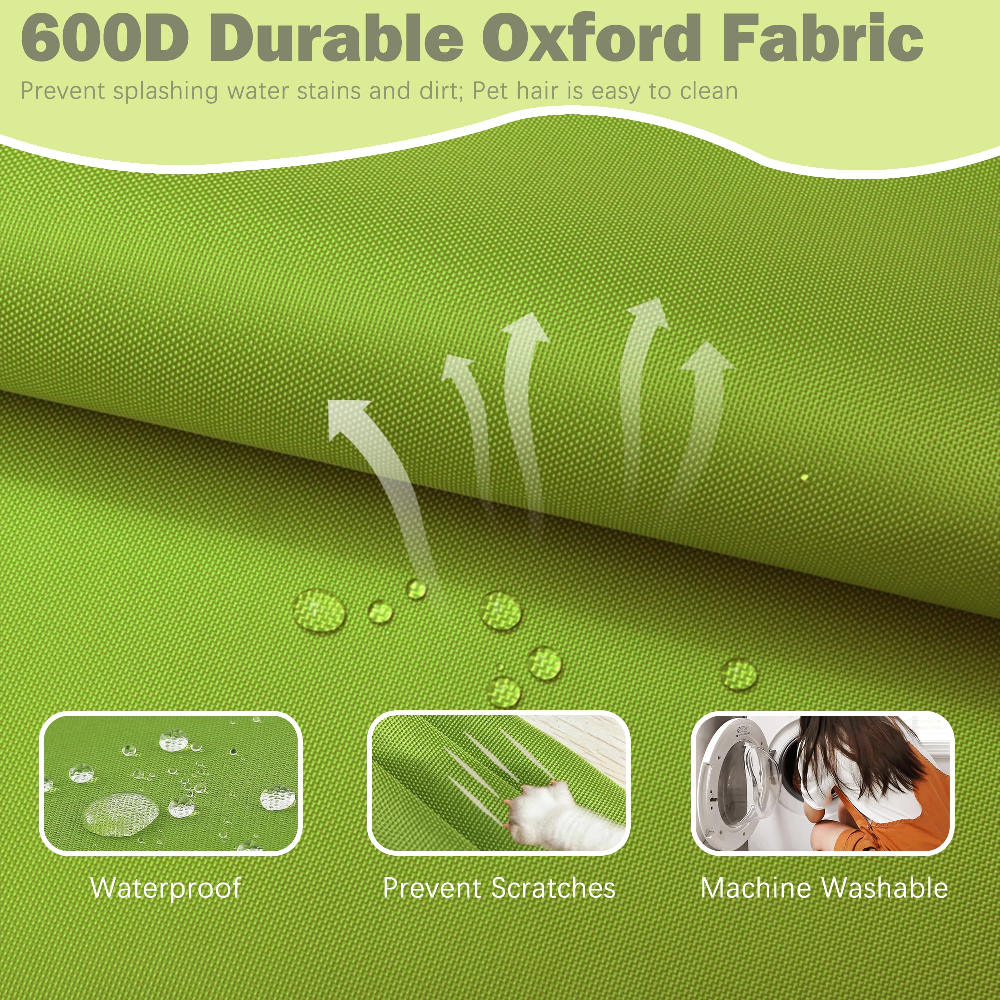 Sqodok Outdoor Cushion Covers 18x18 inch green on patio furniture