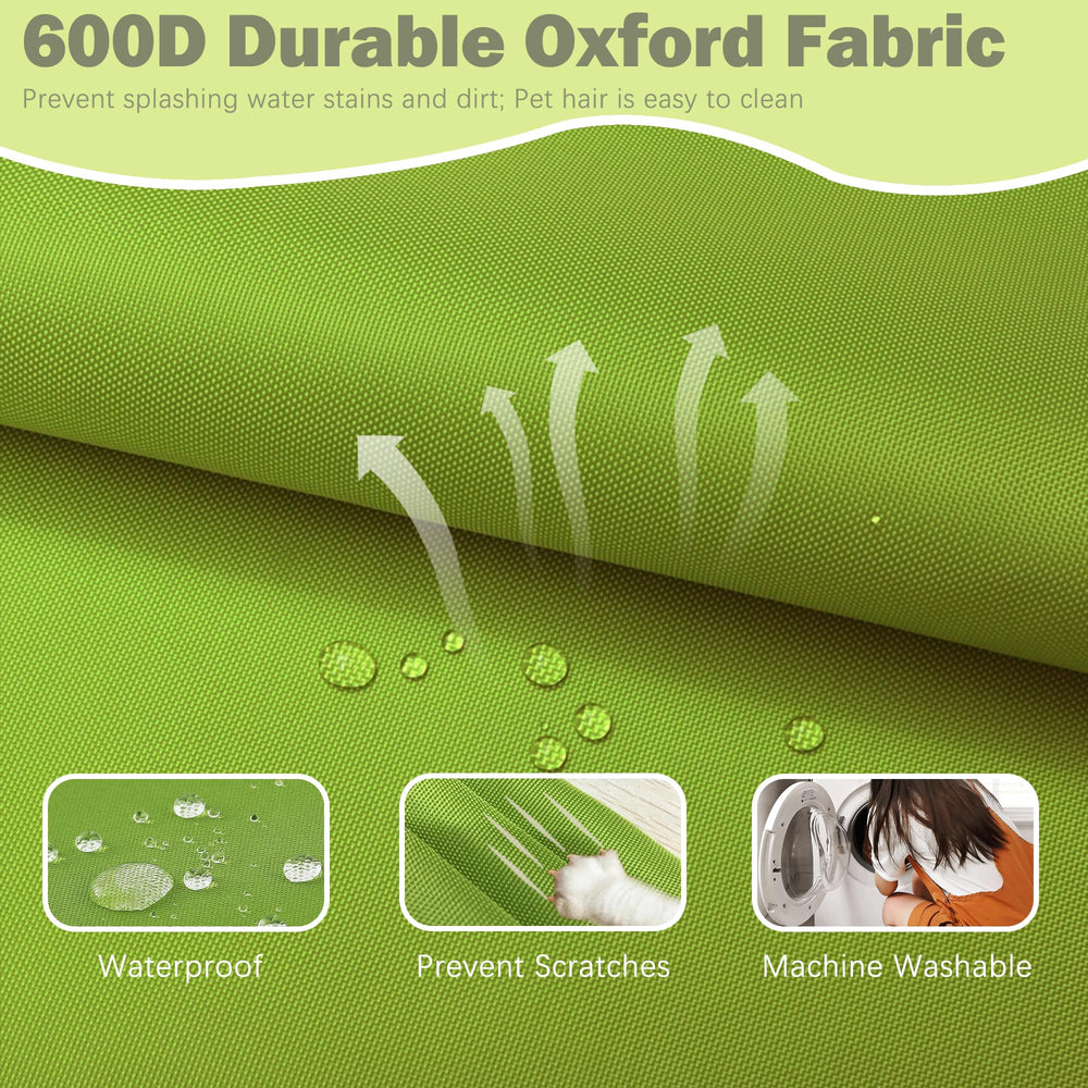 Sqodok Outdoor Cushion Covers 18x18 inch green on patio furniture