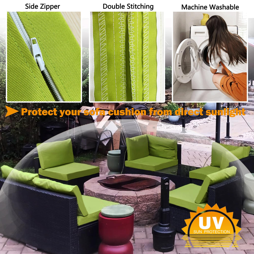 Sqodok Outdoor Cushion Covers 18x18 inch green packaging