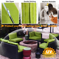 Sqodok Outdoor Cushion Covers 18x18 inch green packaging