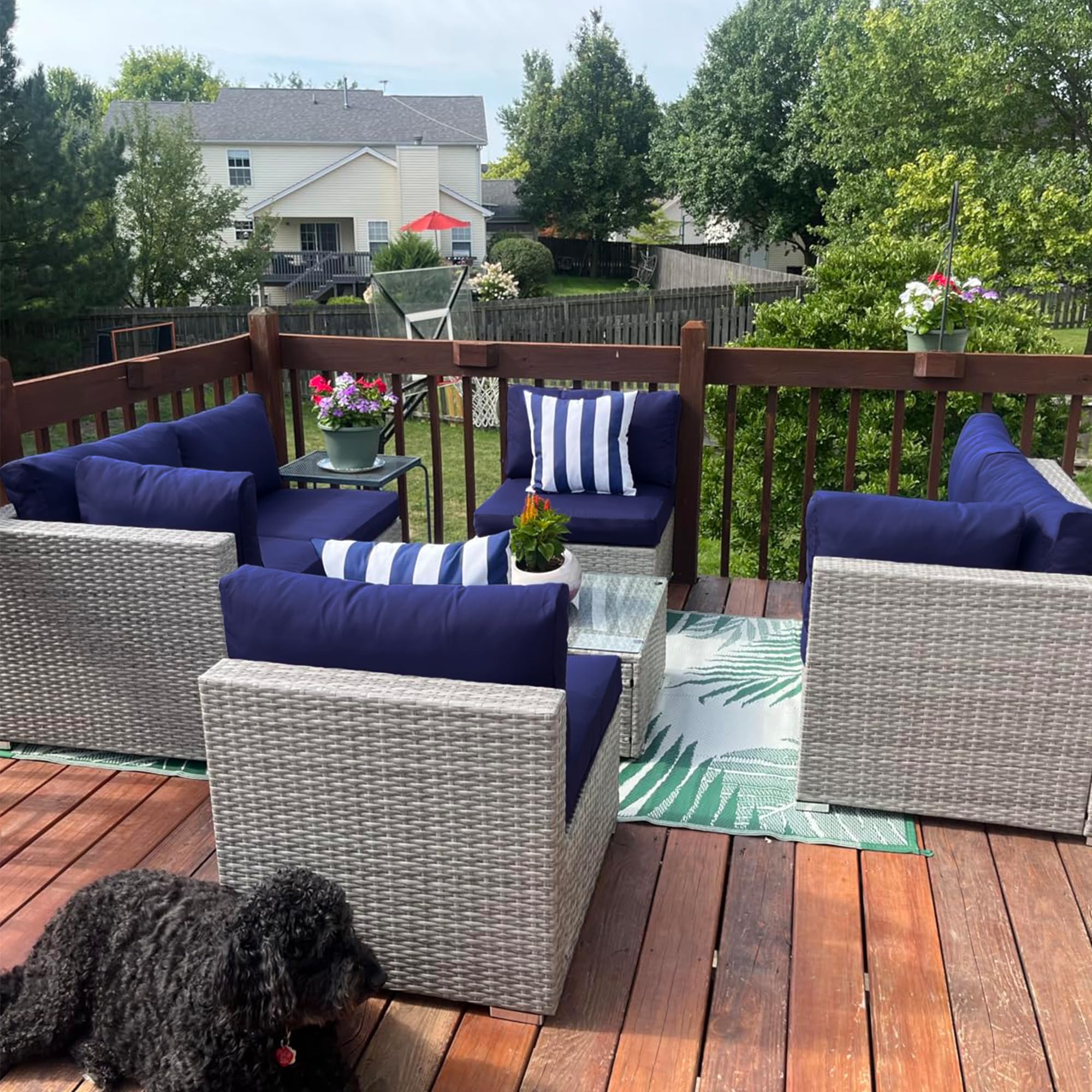 Sqodok Patio Cushion Cover dimensions 21x19 inch