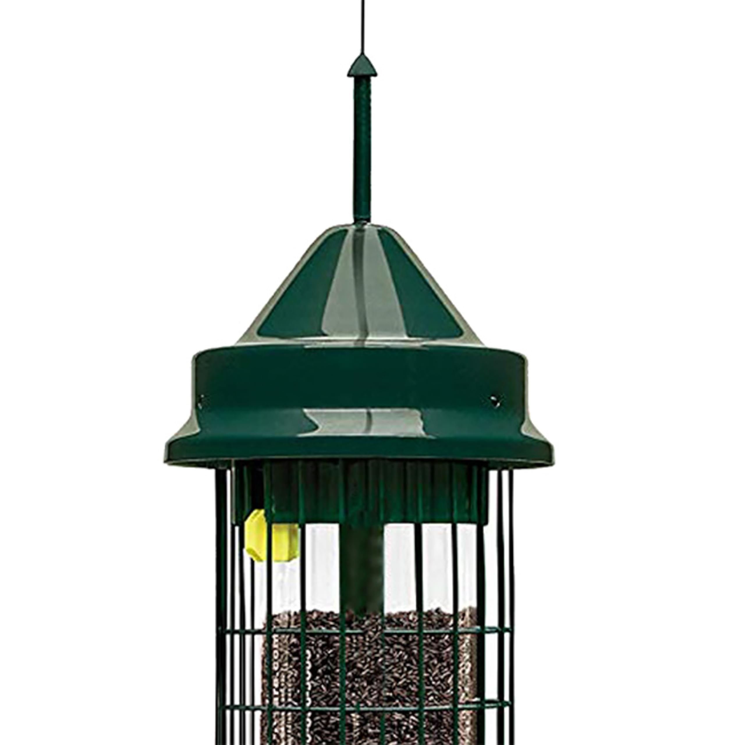 Squirrel Buster Classic Bird Feeder filled with sunflower seeds