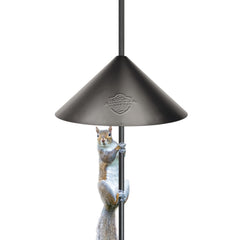 Squirrel Shield 18-inch black metal wrap around baffle front view
