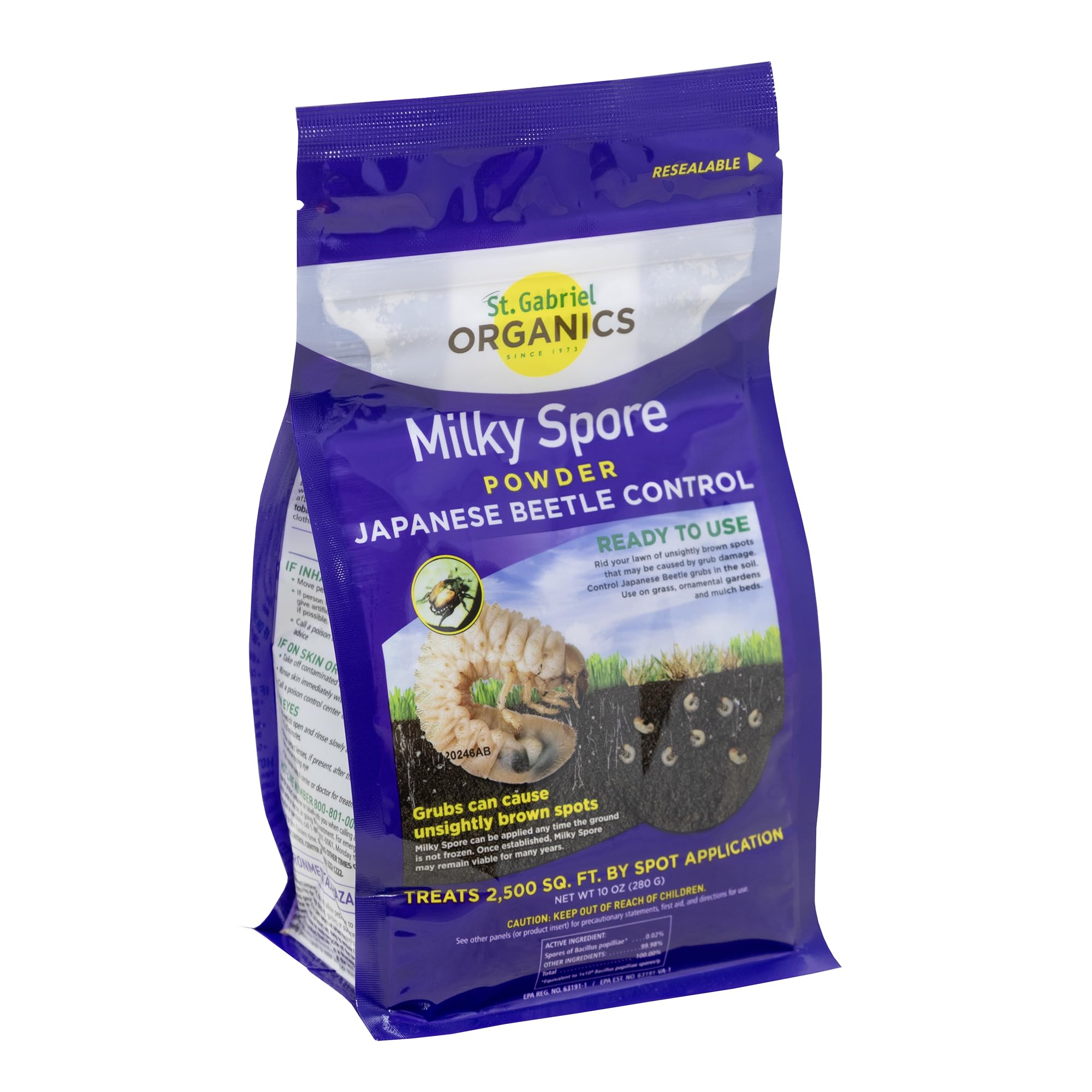 St. Gabriel Laboratories Milky Spore Powder 10oz front view