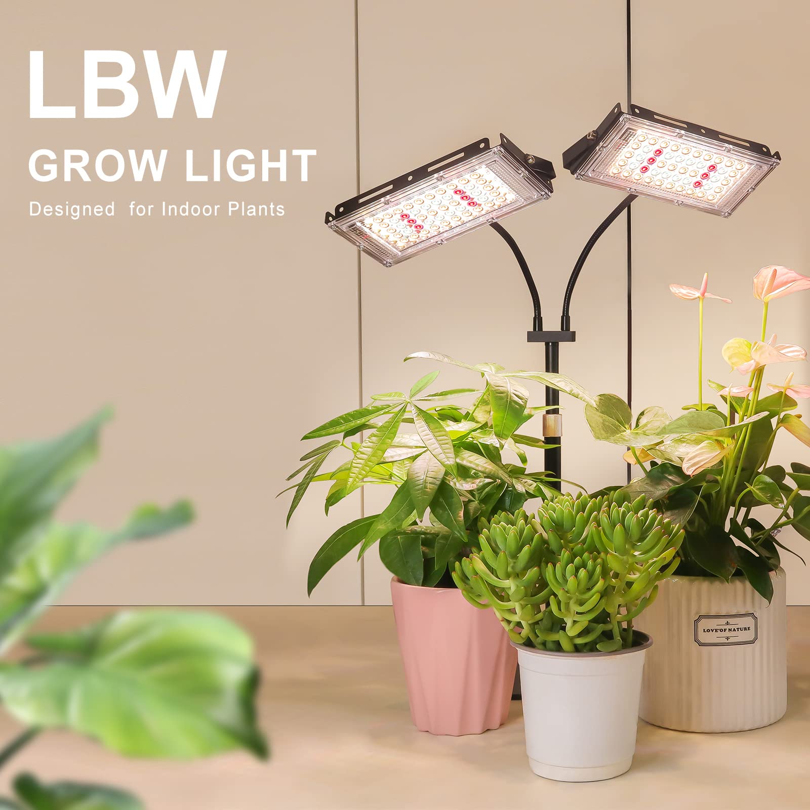 Stable base of LBW grow light preventing scratches
